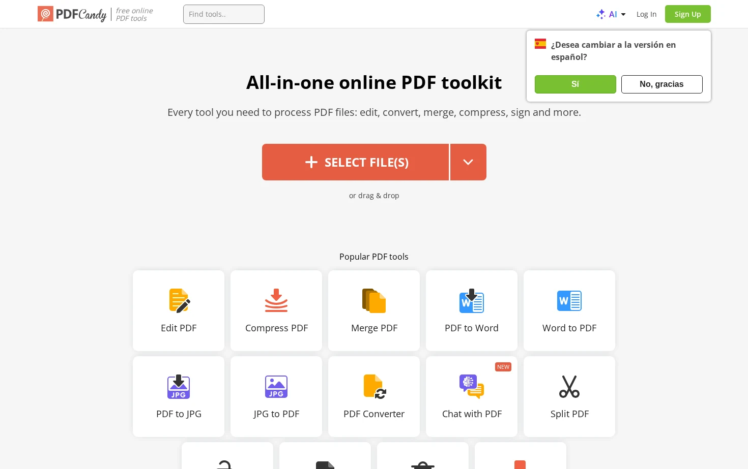 PDF Candy 页面快照